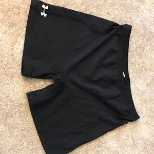 Under armor legging shorts, black, 4 inch inseam